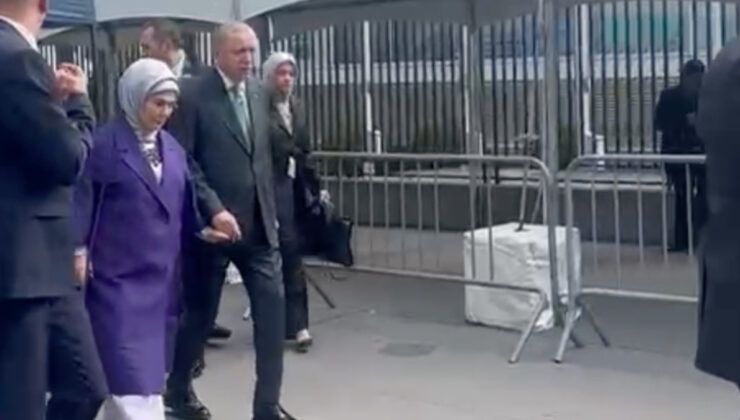 Cumhurbaşkanı Erdoğan, BM binasına Emine Erdoğan ile el ele geldi