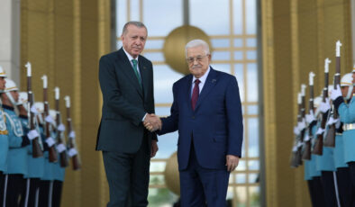 Cumhurbaşkanı Erdoğan Mahmud Abbas ile görüştü