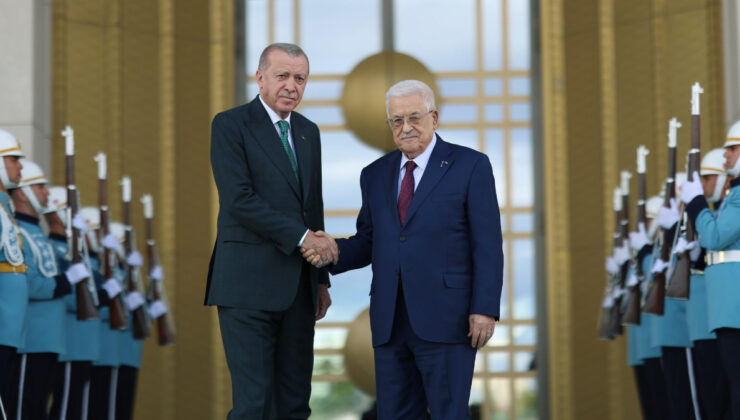 Cumhurbaşkanı Erdoğan Mahmud Abbas ile görüştü