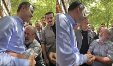 Depremzede Ahmet amca, Murat Kurum’a gözyaşları içinde teşekkür etti