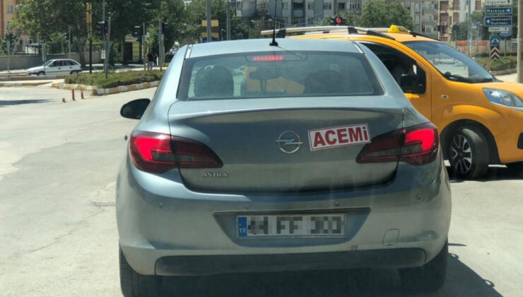 Elazığlı acemi şoför diğer sürücüleri uyardı