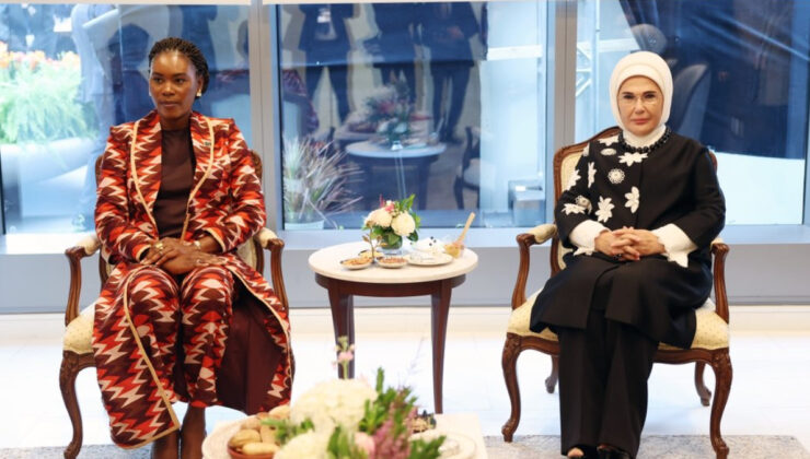 Emine Erdoğan, Gabon Cumhurbaşkanının eşi Nguema ile görüştü