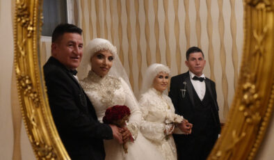 Fas’tan Bayburt’a uzanan aşk hikayesi: İki kardeş çifte düğünle dünyaevine girdi