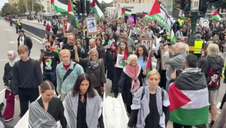 İsveç’ten Gazze’ye destek: İsrail’in saldırıları protesto edildi