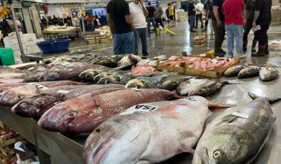 İzmir Balık Hali deniz ürünleriyle doldu