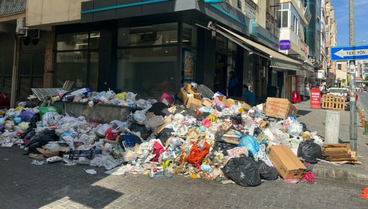 İzmir Karşıyaka’da işçilerin eylemi sona erse de çöpler toplanmadı