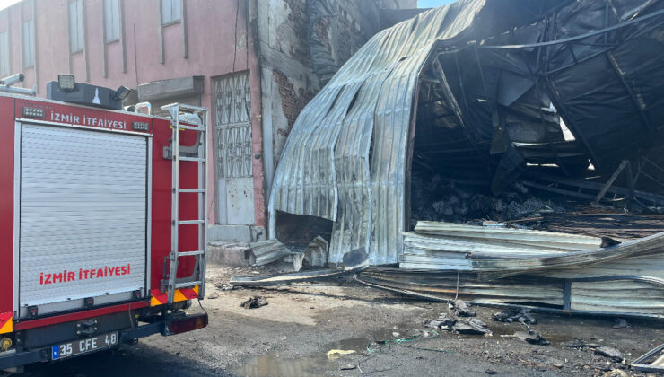 İzmir’de toplanmayan çöpler yandı: Alevlerin sıçradığı iş yeri kül oldu