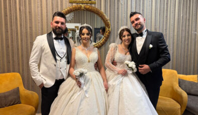 Kayseri’de çifte düğün: Kardeşler birbirine bacanak ve elti oldu