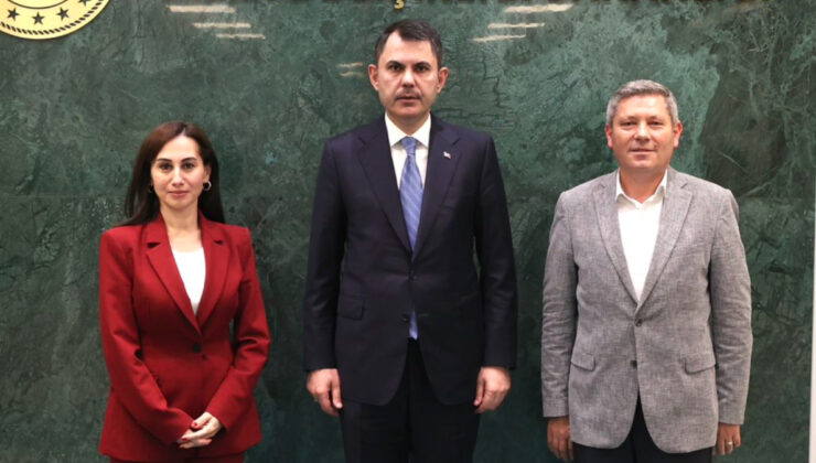 Murat Kurum, AK Parti’ye yeni katılan Özlem Vural Gürzel’i kabul etti