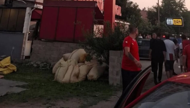 Samsunspor taraftarlarının mola verdiği restoranda silahlı kavga