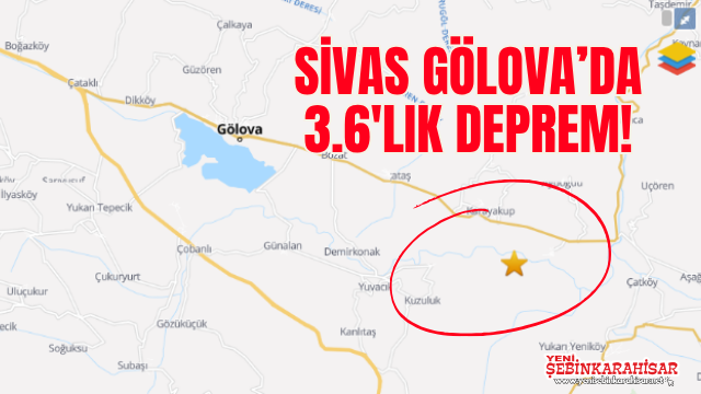 Sivas Gölova’da 3.6 Büyüklüğünde Deprem! Giresun’da Hissedildi