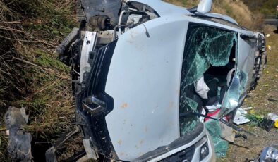 Pazar Dönüşü Kaza: Tamdere’de Otomobil Devrildi, 1 Yaralı