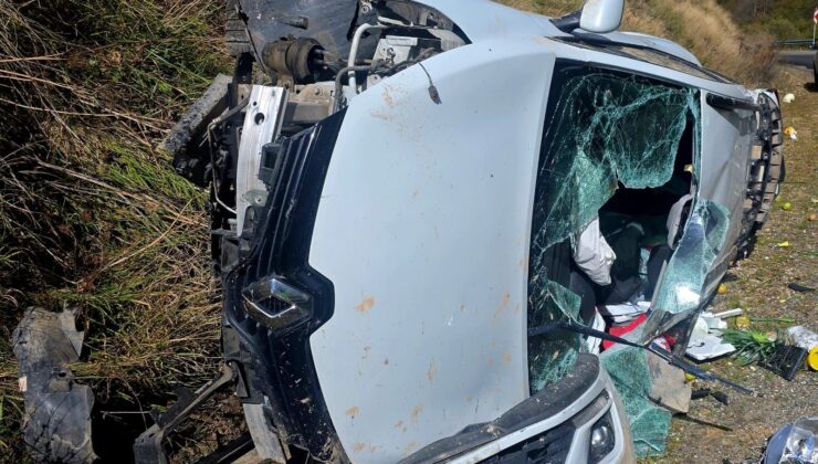 Pazar Dönüşü Kaza: Tamdere’de Otomobil Devrildi, 1 Yaralı