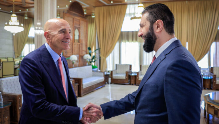 Ahmed Şara, Tom Barrcak ile görüştü