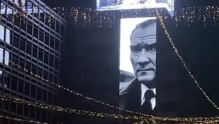 Ankara susuzlukla mücadele ediyor: Led ekranlara Atatürk portresi yansıtıldı