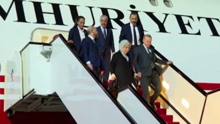 Cumhurbaşkanı Erdoğan, resmi temaslarda bulunmak üzere Katar’a geldi