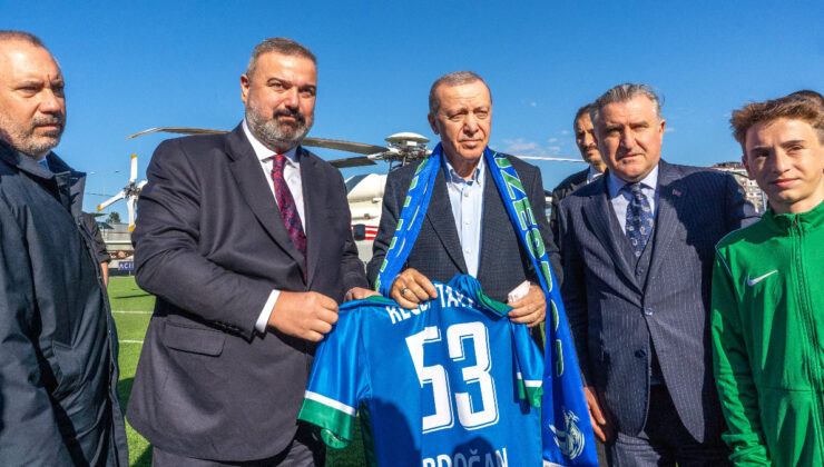 Cumhurbaşkanı Erdoğan, Rizespor’u ziyaret etti