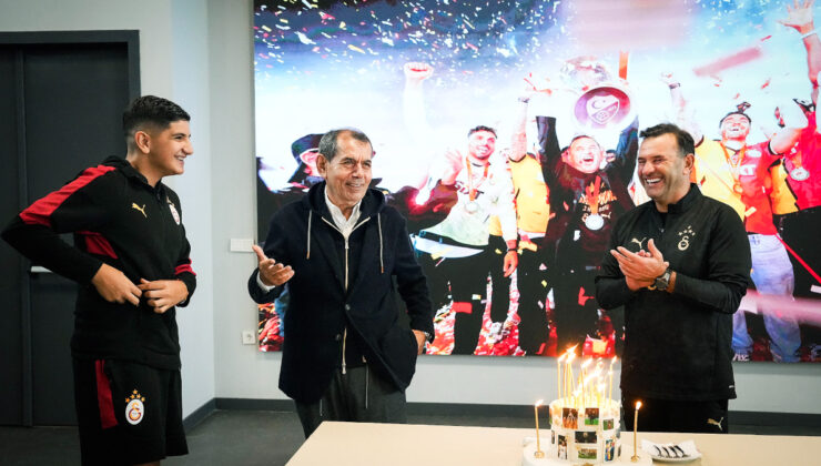 Galatasaray’da Okan Buruk’un doğum günü kutlandı