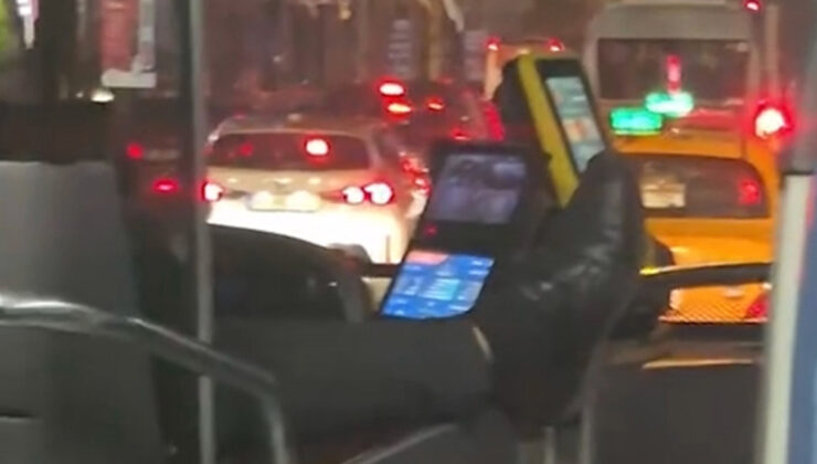 İstanbul’da otobüs şoförünün araç kullanma biçimi şoke etti
