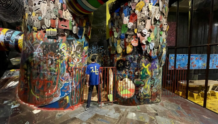 Libya’da savaşın izleri, sanatla kafe ve kültür merkezine dönüştü