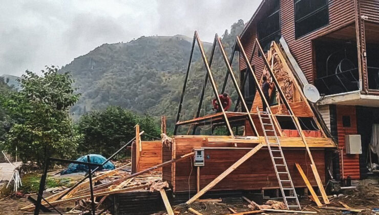 Rize Fırtına Vadisi’nde taşkın riski altındaki yapılar kaldırılıyor