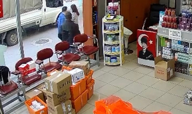 Bursa Eczane kapısında kadına Saldırısı