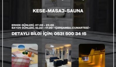 Suşehri’nin Tarihi Hamamı Yeniden Canlandı: Kese-Masaj-Sauna Hizmette!