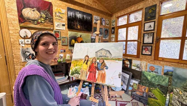 Trabzonlu Ressamdan Uzungöl ve Yayla Yaşamına Sanatsal Dokunuş