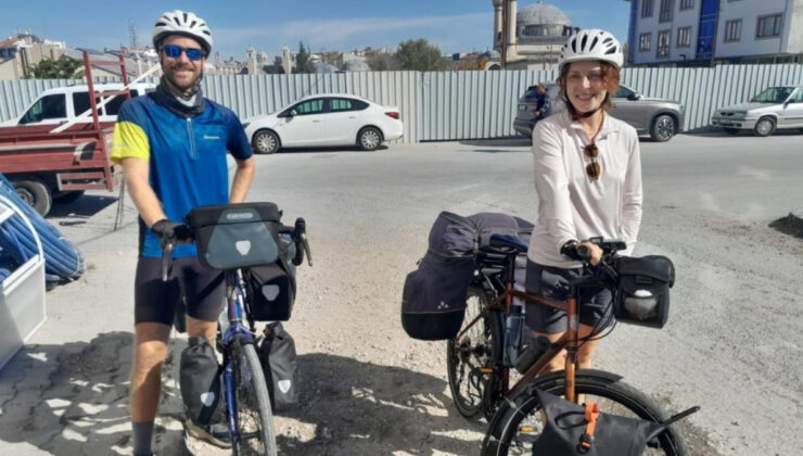 Bisikletle dünya turuna çıkan Alman çift Konya’da