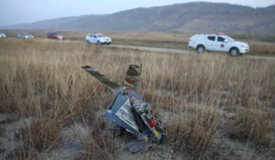 Gürcistan-Azerbaycan Sınırında Düşen Uçağın Enkazından Görüntüler