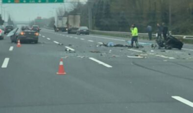 Anadolu Otoyolu’nda Feci Kaza: Otomobil Çekiciye Çarptı, 1 Ölü 1 Yaralı