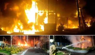 Beylikdüzü’nde Korkutan Park Yangını: Çocuk Oyun Alanı Küle Döndü