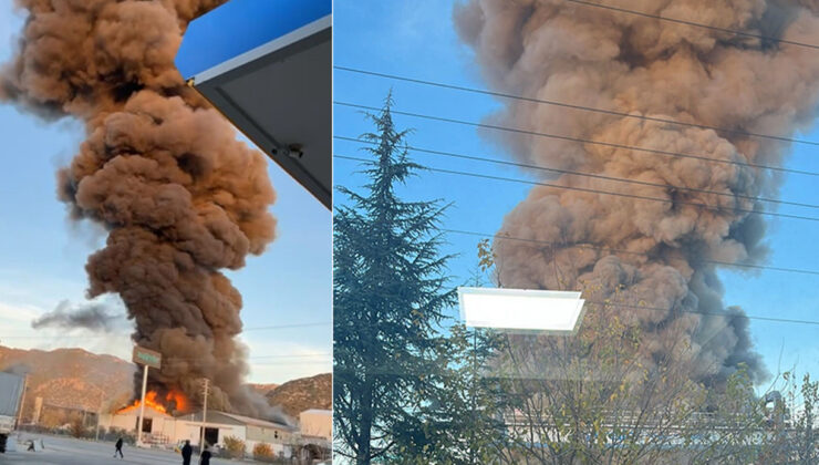 Burdur Bucak OSB’de Mermer Fabrikası Yangını
