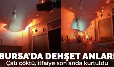 Bursa’da İtfaiye Ekiplerinin Mucizevi Kurtuluşu: Tavan Üzerlerine Çöktü