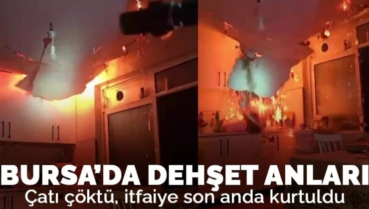 Bursa’da İtfaiye Ekiplerinin Mucizevi Kurtuluşu: Tavan Üzerlerine Çöktü