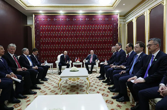 Erdoğan Putin Türkmenistan Görüşmesi