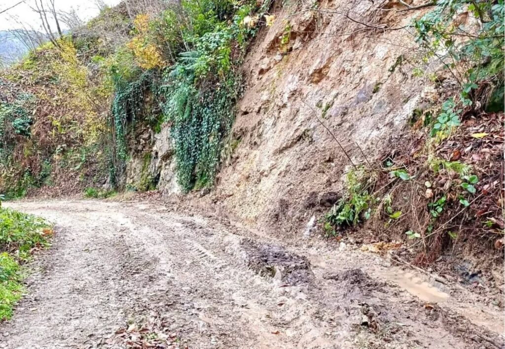 Giresun Heyelan Yol Çalışması