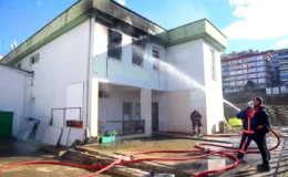 Giresun’da gençlik merkezinde çıkan yangın paniğe neden oldu