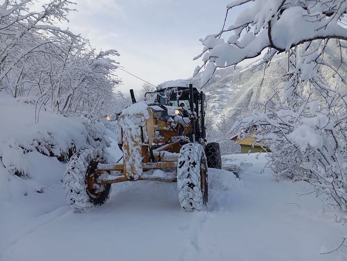 Giresun kar yağışı köy yolları kapalı