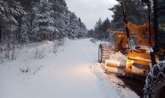 Giresun kar yağışı köy yolları kapalı