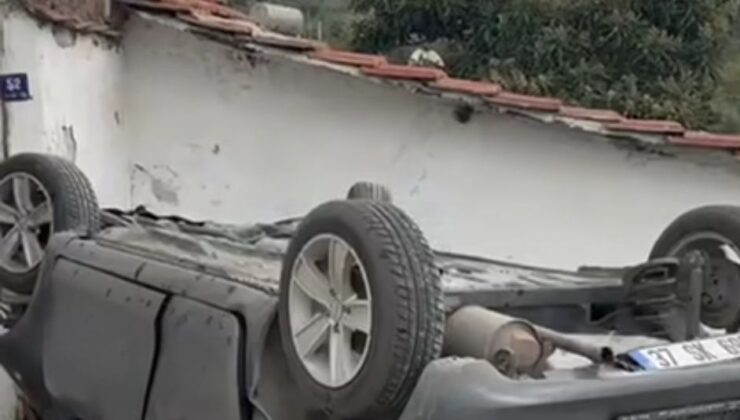 Kuşadası–Söke Yolunda Kaza: Otomobil Takla Attı