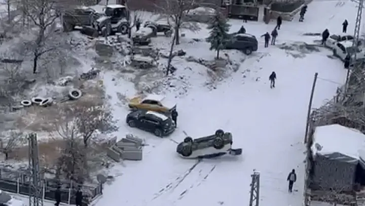 Malatya’da Buzlanma Kazaya Neden Oldu