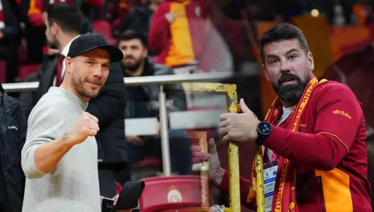 Galatasaray’ın Efsaneleri RAMS Park’ta! Baros ve Podolski Tribündeydi
