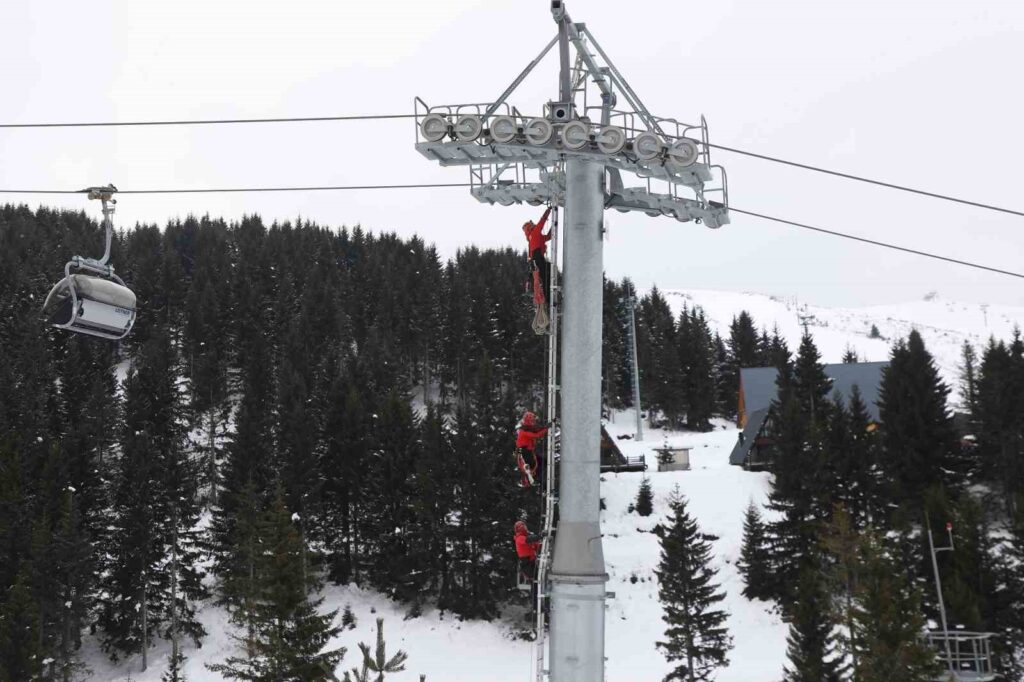 Ordu Çambaşı Kayak Merkezi tatbikatı