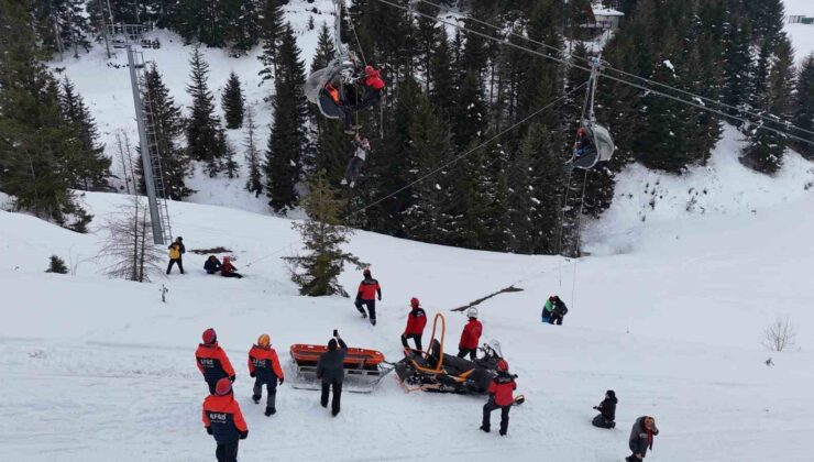 Ordu’daki kayak merkezinde gerçeğini aratmayan kurtarma tatbikatı
