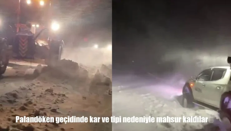 Palandöken Geçidi’nde Kar ve Tipi Felaketi: Mahsur Kaldılar