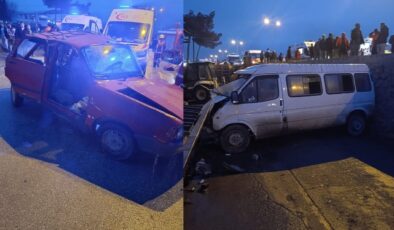 Servis Minibüsü ile Otomobil Çarpıştı: Bir Kişi Hayatını Kaybetti