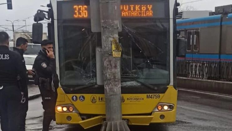 Sultangazi’de Akaryakıt Kazası: İETT Otobüsü Direğe Çarptı
