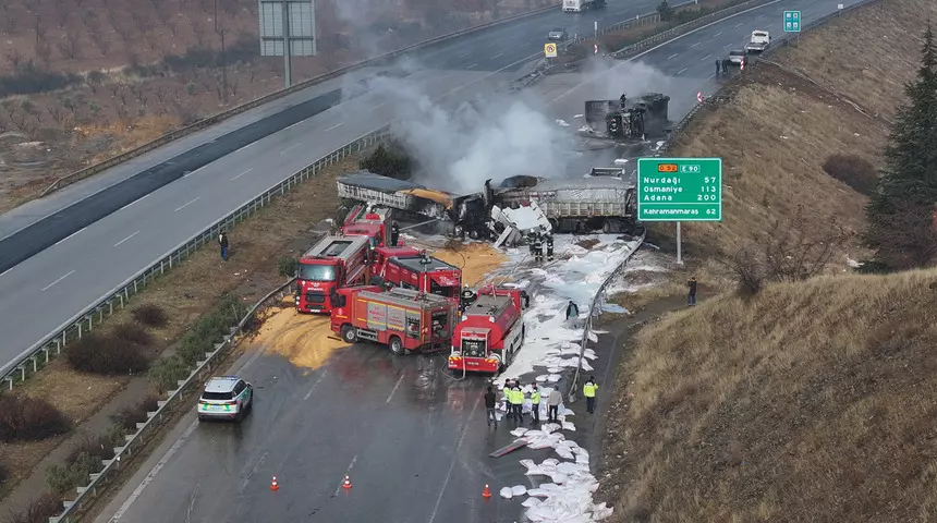 TAG Otoyolu tır kazası