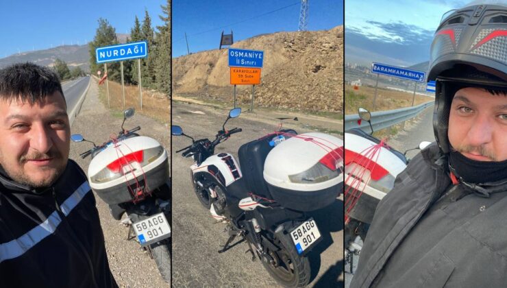 İddia Uğruna Yola Çıktı, Motosikletiyle 1.200 Kilometreyi Aştı